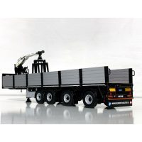 brick trailer 4 axle with Kennis crane in black