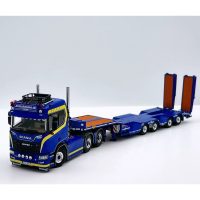 Scania 6x2 semi wheel well lowloader 4 axle JB Bilbärgning,WSI Truck Models