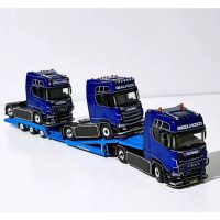 3xScania trucks with trucktransporter trailer Geelhoed,WSI Truck Models