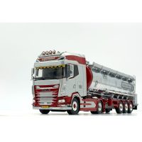 DAF XG+ 4x2 chrome tank trailer- 3 axle De Groot Leerbroek,WSI Truck Models (2)