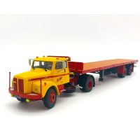 Scania L110 Sleeper Cab Torpedo Classic Flatbad Trailer-2 Axle Klomp,WSI Truck Models