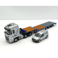 DAF XG 6x2 with low loader +VW caddy van Mulder Montage,WSI Truck Models