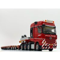 Mercedes-Benz Actros MP5 SLT giga space 8x4 manoovr- 3+7 axle low loader trailerNooteboom red line,WSI Truck Models (2)