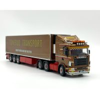 Scania 144 flat roof 6x2 tag axle reefer trailer Tonerud,WSI Truck Models (2)