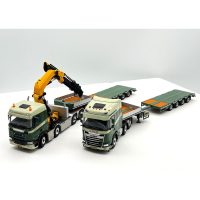 Scania palfinger crane+ DAF XG lowloader trailers Lock Transport WSI Truck Models