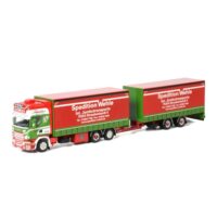 Scania R6 topline riged curtainside truck 6x2 tag axle curtainside drawbar centre-axled trailer- 2 axle Wehle,WSI Truck Models